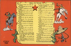 Hell in Texas Poem Postcard