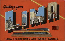 Greetings from Lima Ohio Postcard Postcard Postcard