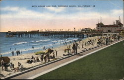 Bath House and Pier Postcard