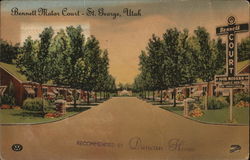 Bennett Motor Court St. George, UT Postcard Postcard Postcard