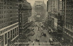 Looking Up Broadway from the Times Building New York, NY Postcard Postcard Postcard