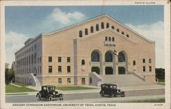 University of Texas - Gregory Gymnasium Auditorium Postcard