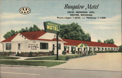 Bungalow Motel Inkster, MI Postcard Postcard Postcard
