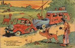 Traveling Group Comic, Funny Postcard Postcard Postcard