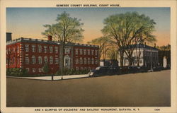 Genesee County Building, Court House Batavia, NY Postcard Postcard Postcard