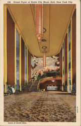 Radio City Music Hall - Grand Foyer New York, NY Postcard Postcard 