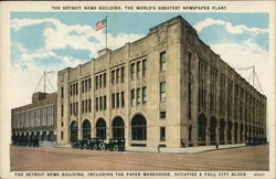 The Detroit News Building Michigan Postcard Postcard Postcard