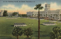 The Citadel - Full-Dress Parade Charleston, SC Postcard Postcard Postcard