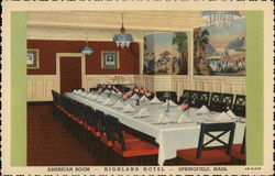Highland Hotel - Dining Room Postcard