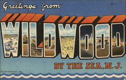 Greetings From Wildwood By The Sea New Jersey Postcard Postcard Postcard