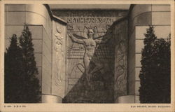 Bas Relief, Radio Building Postcard