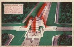 Columbus Memorial Light, Dominican Republic Exhibit 1933 Chicago World Fair Postcard Postcard Postcard