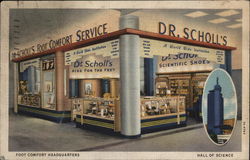 The Scholl Mfg. Co. Exhibit - Dr. Scholl's 1933 Chicago World Fair Postcard Postcard Postcard
