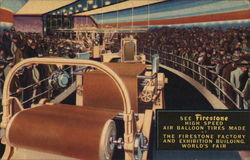 Firestone Factory and Exhibition Building - Modern Tire Factory 1933 Chicago World Fair Postcard Postcard Postcard