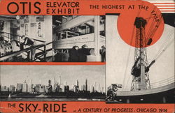 Otis Elevator Exhibit Chicago, IL 1933 Chicago World Fair Postcard Postcard Postcard