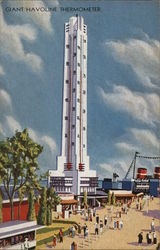 Giant Havoline Thermometer 1933 Chicago World Fair Postcard Postcard Postcard