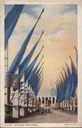 Avenue of Flags 1933 Chicago World Fair Postcard Postcard Postcard