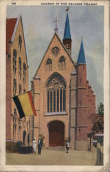 Church in the Belgian Village 1933 Chicago World Fair Postcard Postcard Postcard