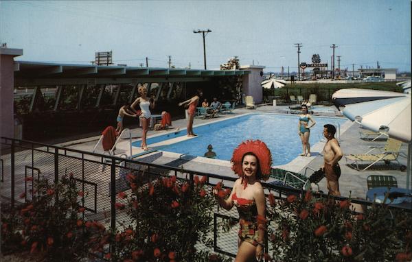 Landmark Motel, Poolside Long Beach California
