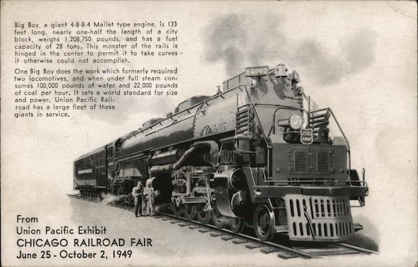 Big Boy 4-8-8-4 Mallet type engine Locomotives
