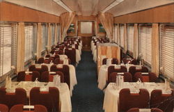 Dining Car on Southern Pacific's new "Shasta Daylight" Postcard