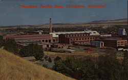 Northern Pacific Railroad Maintenance Shop Livingston, MT Postcard Postcard Postcard