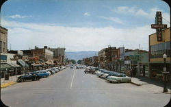 Main Street and Business District Postcard