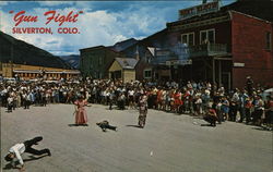 Old Blair Street - Gunfight Silverton, CO Postcard Postcard Postcard