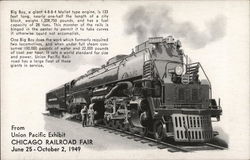 Big Boy Engine, Union Pacific Exhibit, Chicago Railroad Fair Illinois Postcard Postcard Postcard