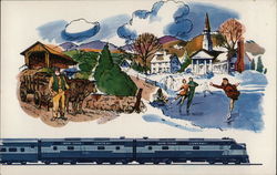 New England, Cradle of American History - New York Central Railroad Postcard