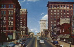 View Looking Down Main Street Postcard