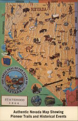 Nevada Statehood 1864 Postcard