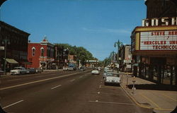 Looking North on Main Street Postcard