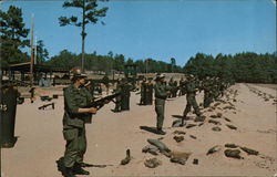 Women basic Trainees with M-16 Rifles Postcard