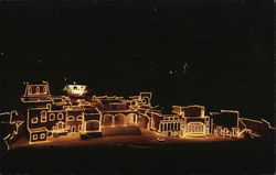 The Great Passion Play Set - Illuminated with Christmas Lights Postcard