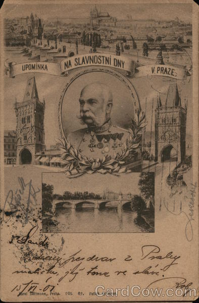 Reminders on festive days in Prague Czech Republic