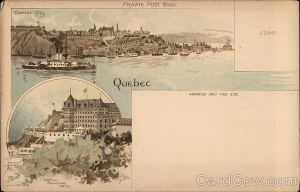 Quebec City and Chateau Frontenac Hotel QC Canada