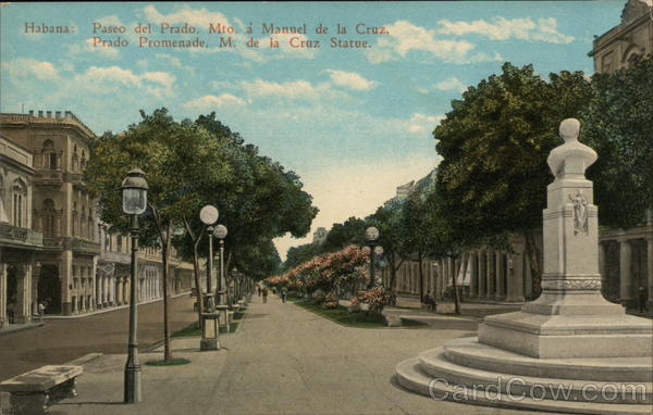 Paseo del Prado, Monumento a Manuel de la Cruz Havana Cuba