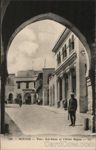 Porte Bab-Smen and Hotel Regina Meknes Morocco Africa