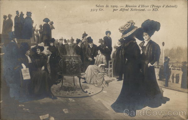 Salon de 1909 - Reunion d'Hiver (Pesage d'Auteuil) par Alfred Nettement France