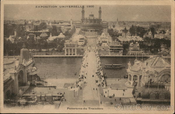 Panorama du Trocadero 1900 Paris Exposition