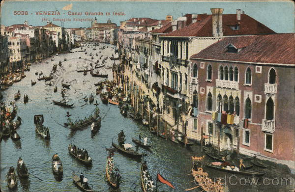 Venezia - Canal Grande in festa Venice Italy