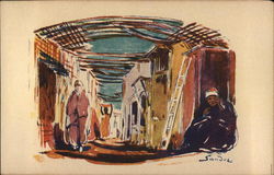 North Africa Scene Arab Postcard Postcard