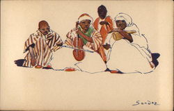 Musicians, North Africa Postcard