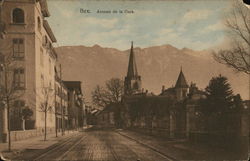 Avenue de la Gare Bex, Switzerland Postcard Postcard