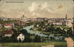 View of City from The Gurten Bern, Switzerland Postcard Postcard