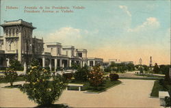 Presidents Avenue at Vedado Havana, Cuba Postcard Postcard