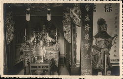 Buddhist temple altar, Indochina War Postcard