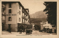 Hotel Concordia Cortina d'Ampezzo, Italy Postcard Postcard