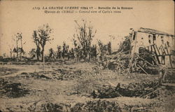 The Great War 1914-17 - Battle of the Somme - General view of Curlu's ruins Postcard